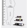 Solid Wood Floating Wall Shelf Set of 3 in Brown Colour
