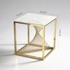 Swirling Metal Side Table in Gold Colour