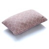 Trellis Blush Pink  And Natural Cotton Pillow Cover 12X20 Inches