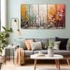 The Castle Decor Abstract Art Wall Painting Wooden Framed 27x48 Inch (Style 6)
