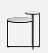 Dual Metal Side Table in Black Colour