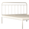Hampton Metal Non Storage Single Bed in Glossy Ivory Finish