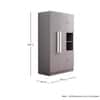 Hexa Red Wooden 4 Door Wardrobe with Hanging Space in Slate Grey Colour