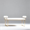 Halorest Metal Bench in White Finish