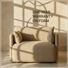 Cozychic Wood 1 Seater With Upholstery Non Storage Sofa In Yellow Colour