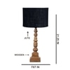 Devansh Black  Jute   Table Lamp With  Wood Natural Base (7X7X21.25 Inches)-17