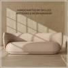 Plushprestige Wood 3 Seater With Upholstery Non Storage Sofa In Yellow Colour