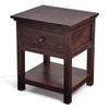Snooze Solid Wood Bedside Table in Mahogany Finish