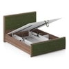 Rio Engineered Wood Queen Size Hydraulic Storage Bed In Moss Green