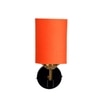 Devansh Metal Electric Wall Light in Black Colour with Orange Shade Count of 1 Light