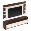 Bluewud Mannsae Plus Engineered Wood Tvcabinet In Brown Maple & White Finish