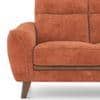 Ronan 3 Seater Fabric Sofa In Rust Colour