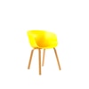 Kepler Brooks Modena Cafeteria Dining Chair in Yellow Colour