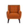 Azriah Boucle Fabric Accent Chair in Orange