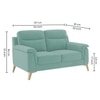 Niwara Velvet 2 Seater  sofa in Pista Green color