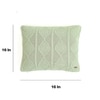 Cable Moss Desert Sage Cotton Knitted Cushion Cover 16X16 Inches