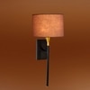 Devansh Metal Electric Wall Light in Black Colour with Grey Shade Count of 1 Light