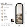 The Artment Unbreakable Black Arch Puff Floor Mirror (160 x 50) cm