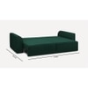 Cacef 3 Pull Out Sofa Cum Bed ith storage In Green Colour