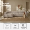 Elegantedge Wood Right Aligned 3-Seater With Upholstery Non Storage Sofa In White Colour