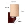 Devansh Solid Wood Electric Wall Light in Beige Colour with Beige Shade Count of 1 Light