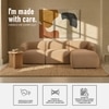Zenliving Wood Left Aligned 3-Seater With Upholstery Non Storage Sofa In Beige Colour