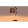 Brown Jute Curvy table lamp with Iron Base (SP17)