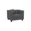 Windsor Premium 1 Seater Fabric Sofa in Smoke Grey Colour