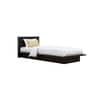 Hexa Engineered Wood Modern Single Bed With Headboard Without Storage In Flower Wenge