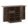Caledonia Solid Wood Bar Cabinet (Danish Walnut Finish)