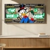 Luxury Million Dollar Pop Art Canvas Wall Painting Money Theme Decor 22x46 Inch