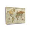 Truss Brown Beige World Map Canvas Wall Prints Canvas Wall Prints Set of 2 Multicolor Matte