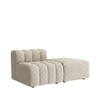 Chiccomfort Wood 2 Seater With Upholstery Non Storage Sofa In White Colour