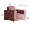 Josbert Velvet 1 Seater Sofa In Peech Colour