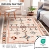 Earth-Tone Floral Cotton Rug 5x8