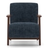 Nido Fabric Lounge Chair in Turkish Blue Corduroy Colour