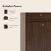 Webster 15 Pair Shoe Rack in Walnut Finish