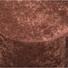 Iris Round Pouffee in Velvet Brown Fabric