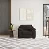 Esquel Premium 1 Seater Fabric Sofa in Deep Brown Velvet Colour