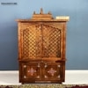 D'Dass Honey Finish Solid Sheesham Wooden Temple For Pooja