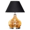 Ingram Glass and Metal Table Lamp With Black Cotton Shade