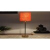Orange Jute with Metal Gold Table Lamp