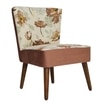 Rowan Accent Chair in Brown Floral Pattern
