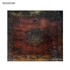 D'Dass Copper Mdf and Sheesham Wooden Pooja Chowki With Drawer