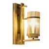 Hayward Brass and Glass Wall Light