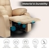 Helios Motorised Recliner Chair for with Rocking Revolving Premium Soft Suede Fabric 1 Seater Chair - Beige