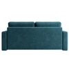 Alfon 3 Seater Velvet Pull Out Sofa Cum Bed with Storage In T Blue