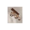 Symmetric 5 Series Brown Solid Wood Cluster Hanging Light