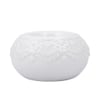 White Antique Designed Round Candle Holder in White Colour