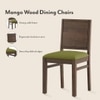 Atlas Crest Storage Solid Wood 6 Seater Dining Table With 6 Atlas Dining Chairs (Finish : Danish Walnut, Chair Colour : Avocado Green)